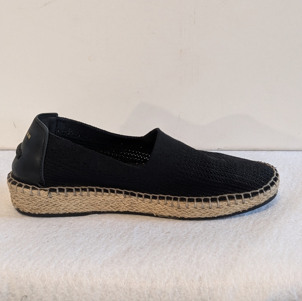 Cole Haan Black Espadrille Slip On Flats Grand OS Womens Size 7.5 Casual